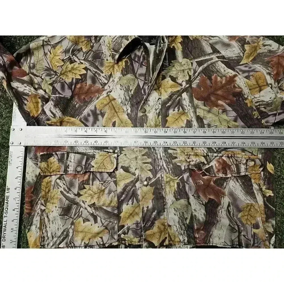 Master Sportsman Jacket Mens XL Green Camo Bomber Zip Up Hunting Rugged Leaves - Picture 6 of 8